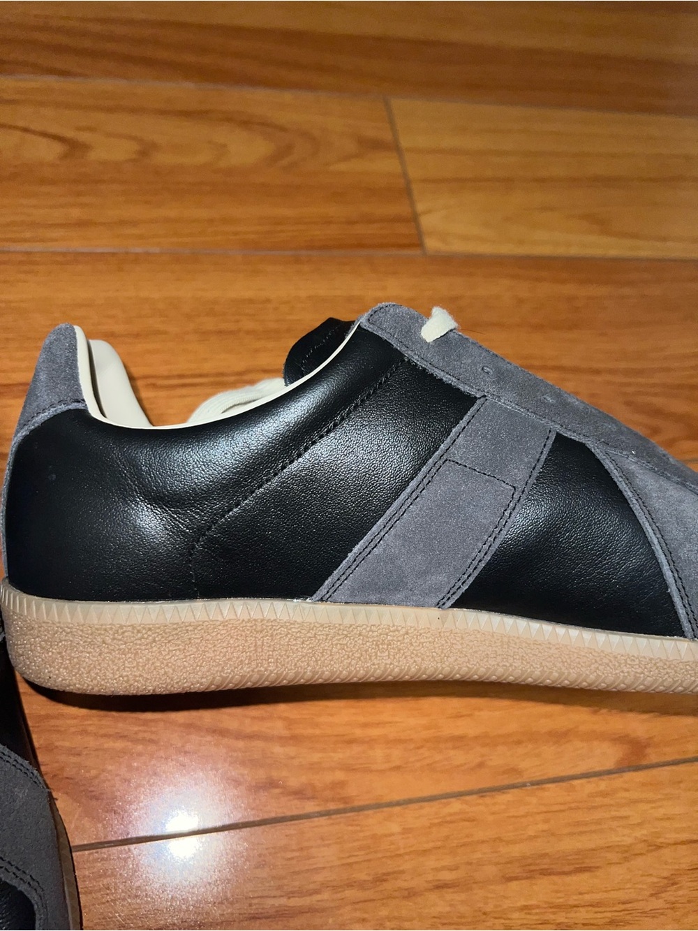 Maison Martin Margiela Gray Suede & Black Leather Sneakers - Picture 9 of 9